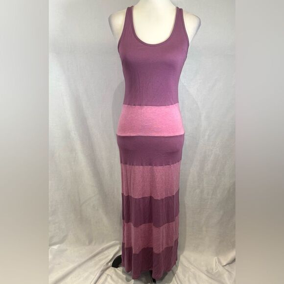 Gap plum mauve color block maxi dress size XS petite - Picture 2 of 7